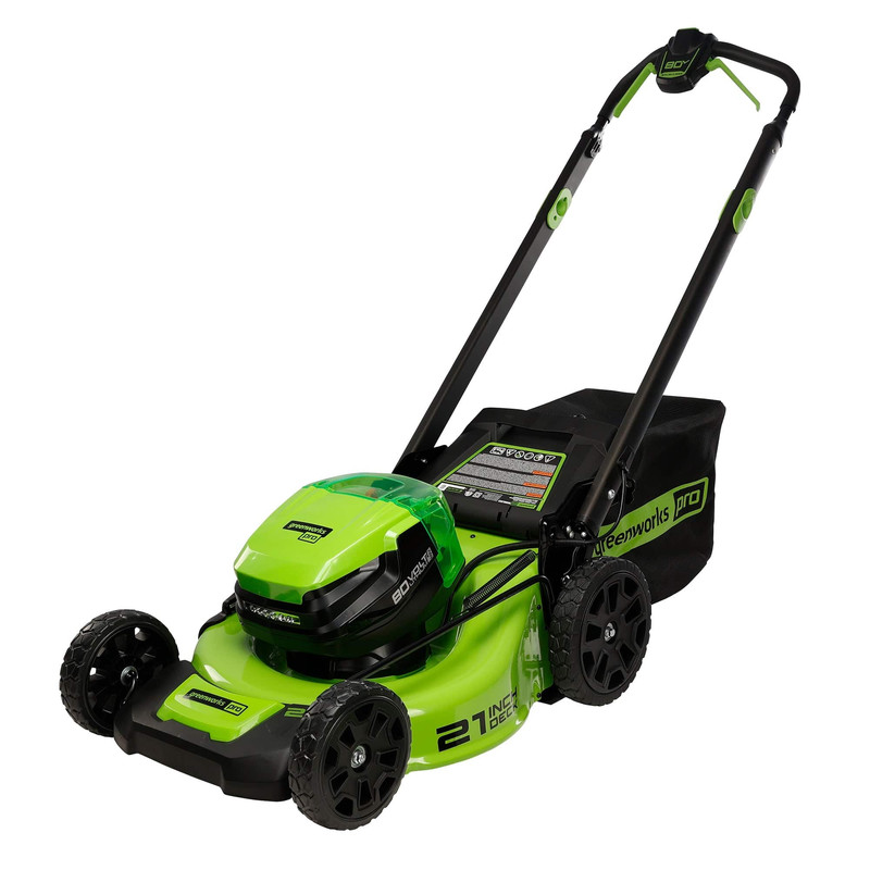 21" Push Mower, Dual Battery Ports with 4.0 Ah Battery and 4A Rapid Charger